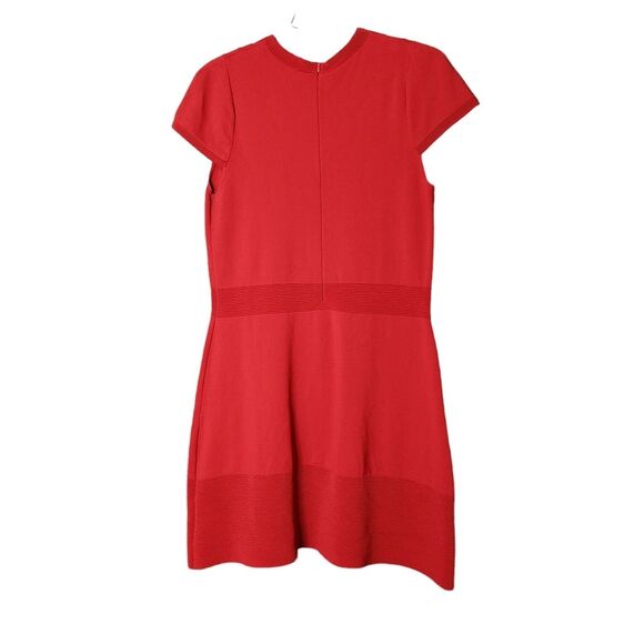 MICHEAL Micheal Kors Ottoman Flare-Hem Dress Mango Red Size 1X - Picture 2 of 11